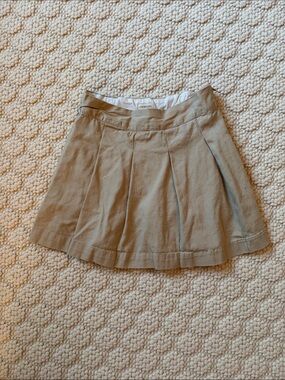J. Crew CrewCuts Tan Pleated Circle Skirt